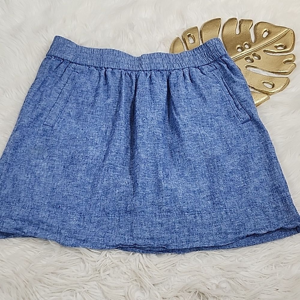 Linen Blend Skirt Loft Size M